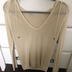 Hooded long sleeve sweater